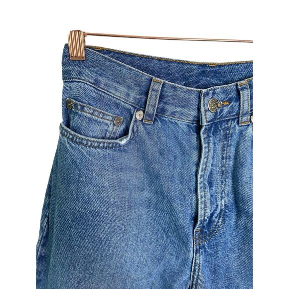 Farm Rio Light Wash Carrot Denim Pants Jeans Flare Leg Fringe Hem Blue Size 24 - Picture 4 of 12